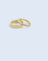 Madewell The Tennis Collection Bezel Set Crystal Stacking Ring Set In Pale Gold