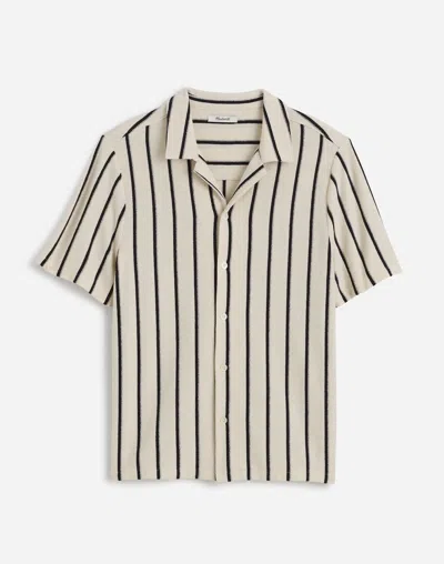 Madewell The Textured Knit Camp-collar Shirt In Vintage Ivory