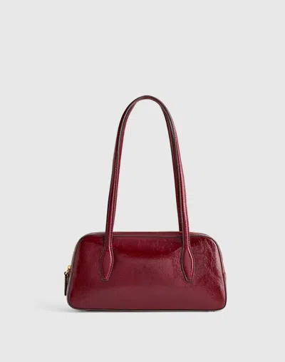 Madewell The Top-zip Mini Shoulder Bag In Burgundy