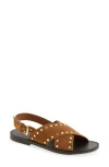 Madewell The Tuley Crossover Sandal In Dried Acorn
