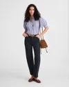 Madewell The Utility Barrel-leg Pant In Blue