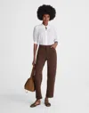 Madewell The Utility Barrel-leg Pant In Brown