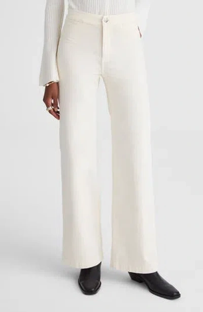 Madewell The Wide Leg Corduroy Pants In Vintage Ivory