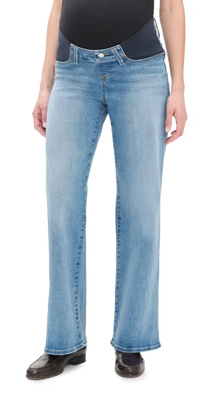 Madewell The Wide Leg Maternity Jeans Coastal Blue Wash