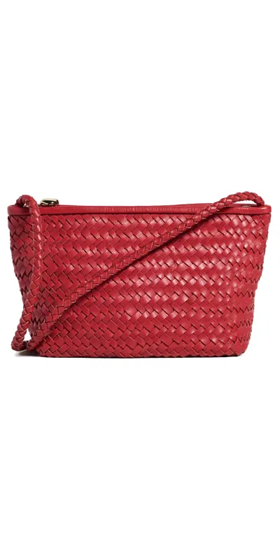 Madewell The Woven Crossbody Bag Scarlet In Red