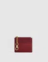 Madewell The Zip Card Case In Burgundy