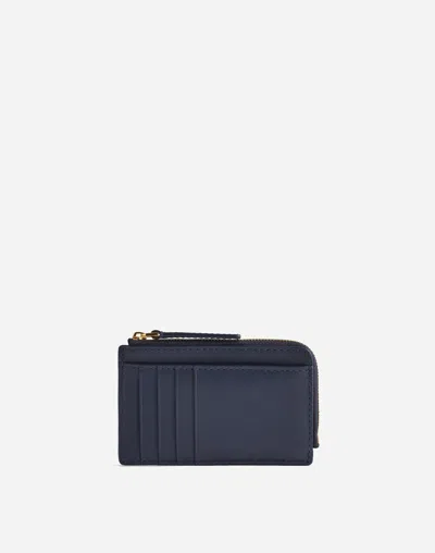 Madewell The Zip Card Case Wallet In Blue