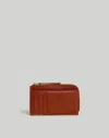 Madewell The Zip Card Case Wallet In Warm Cinnamon
