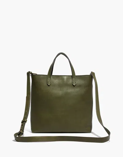 Madewell The Zip-top Transport Crossbody In Muted Olive