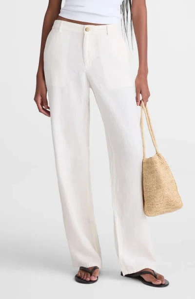 Madewell The Zoe Relaxed Straight Pants In White