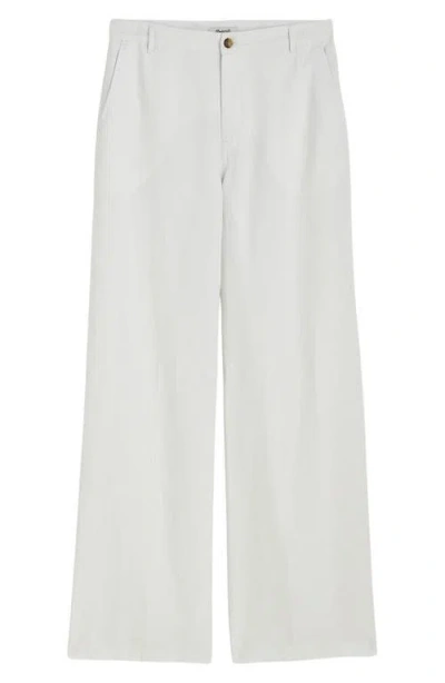 Madewell The Zoe Relaxed Wide Pant In Salt