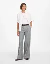 Madewell The Zoe Relaxed Wide Pant In Navy White Stripe
