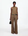 Madewell The Zoe Relaxed Wide Pant In Safari Khaki