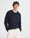 Madewell Textured Long Sleeve T-shirt In Blue