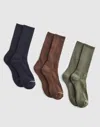 Madewell Three-pack Mwl Cloudlift Crew Socks In Gray