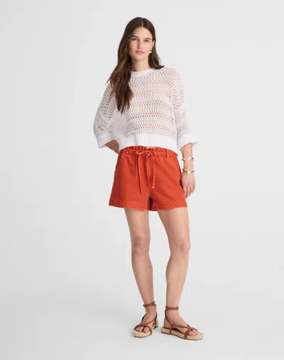 Madewell Tie-waist Shorts In Orange