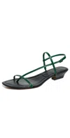 Madewell The Maycie Asymmetric T-strap Sandal In Golf Green