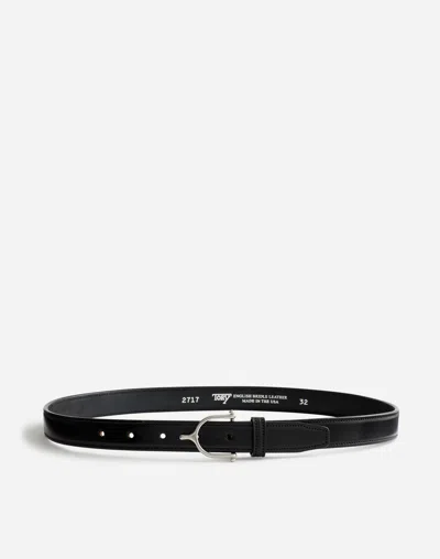 Madewell Tory Leather Spur Belt In Black