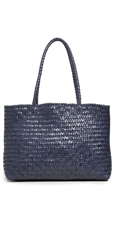 Madewell Transport Early Weekender Woven Tote Nighttime Blue In Pattern