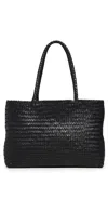 Madewell Handwoven Leather Tote In True Black