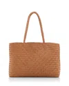 Madewell Transport E/w Woven Tote In Desert Camel