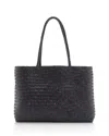 Madewell Handwoven Leather Tote In Nightime