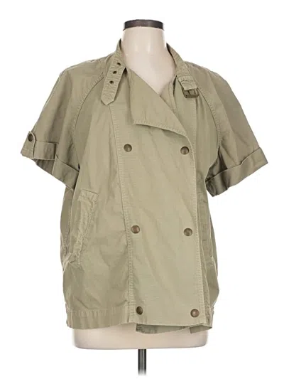 Pre-owned Madewell Trenchcoat In Green