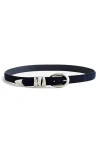 Madewell Triple Keeper Suede Belt In Black