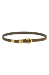 Madewell Triple Keeper Suede Belt In Green