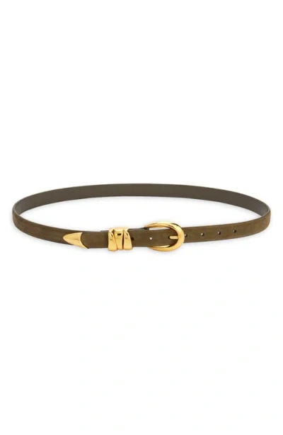 Madewell Triple Keeper Suede Belt