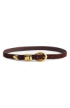 Madewell Triple Keeper Suede Belt In Russet