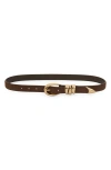 Madewell Triple Keeper Suede Belt In Dark Carob 1