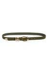 Madewell Triple Keeper Suede Belt In Brown