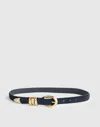 Madewell Triple Metal Keeper Belt In Blue