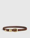 Madewell Triple Metal Keeper Belt In Brown