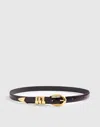 Madewell Triple Metal Keeper Belt In Brown