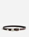 Madewell Triple Metal Keeper Belt In Dark Carob