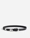 Madewell Chunky Metal Leather Belt In True Black