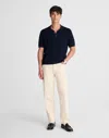 Madewell Tuck-stitch Three-button Sweater Polo In Animal Print
