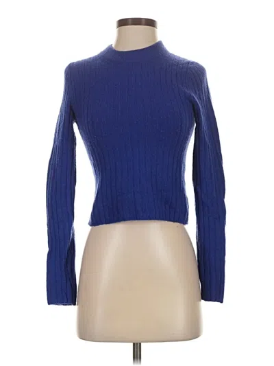 Pre-owned Madewell Turtleneck Sweater In Blue