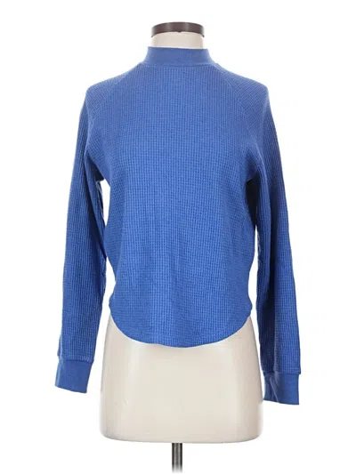 Madewell Turtleneck Sweater In Blue