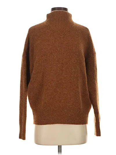 Pre-owned Madewell Turtleneck Sweater In Brown
