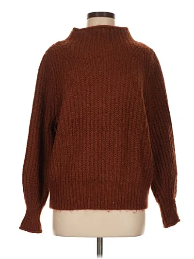 Pre-owned Madewell Turtleneck Sweater In Brown