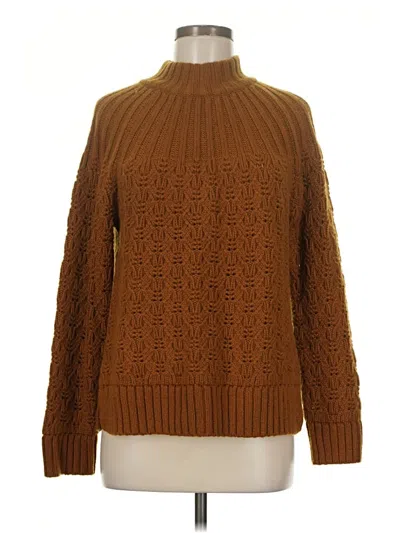 Pre-owned Madewell Turtleneck Sweater In Brown