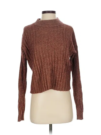 Pre-owned Madewell Turtleneck Sweater In Brown