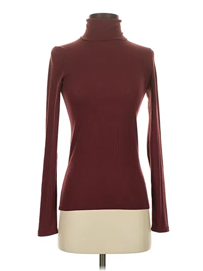 Pre-owned Madewell Turtleneck Sweater In Burgundy