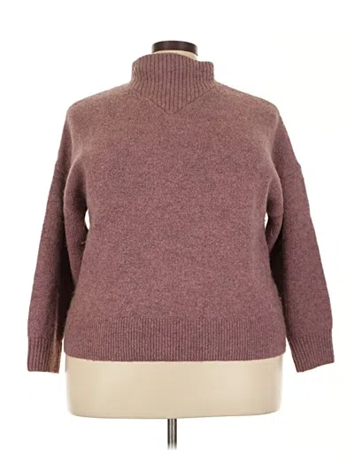 Pre-owned Madewell Turtleneck Sweater In Burgundy