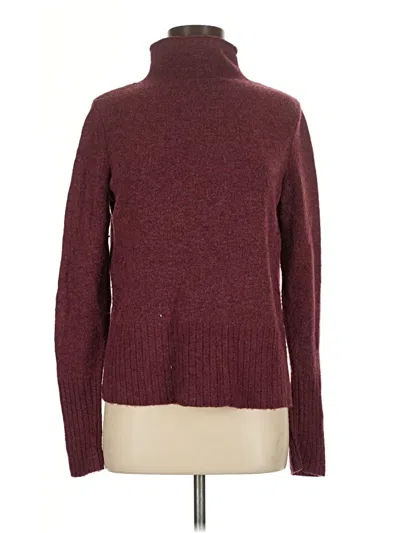 Pre-owned Madewell Turtleneck Sweater In Burgundy