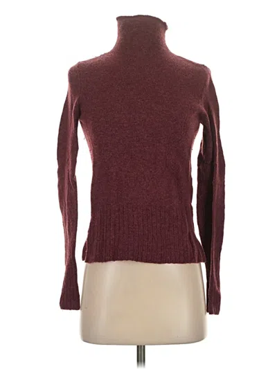 Pre-owned Madewell Turtleneck Sweater In Burgundy