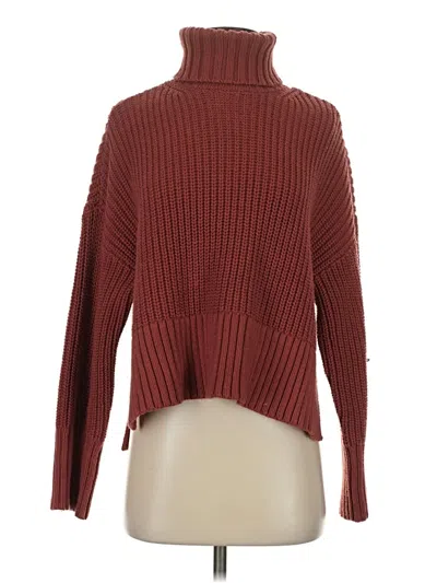 Pre-owned Madewell Turtleneck Sweater In Burgundy